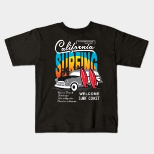 California Surfing Design Kids T-Shirt